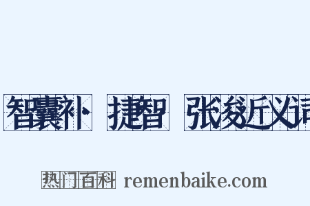 智囊补·捷智·张浚近义词是什么意思的图片